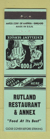 Matchbook Cover - Rutland Restaurant and Annex VT?