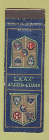 Matchbook Cover - Los Angeles Athletic Club Allied Clubs WEAR