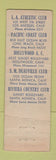 Matchbook Cover - Los Angeles Athletic Club Allied Clubs WEAR