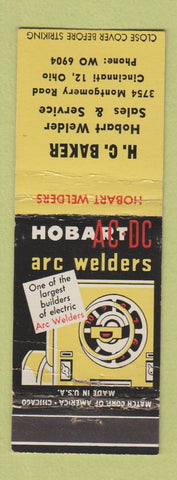 Matchbook Cover - Hobart Arc Welders HC Baker Cincinnati OH