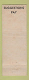 Matchbook Cover - Suggestion Plan GMC Fabricast Division