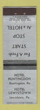 Matchbook Cover - Hotel Huntingdon PA Hotel Lewistown PA