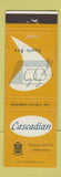 Matchbook Cover - Cascadian Hotel Wenatchee WA