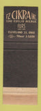 Matchbook Cover - Cikra's Furs Cleveland OH WEAR