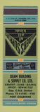 Matchbook Cover - Beam Building Supply cement sand gravel Port Colborne ON