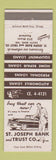 Matchbook Cover - St Joseph Bank and Trust South Bend IN