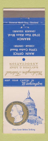 Matchbook Cover - Washington Federal Savings and Loan Cleveland OH