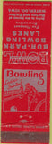 Matchbook Cover - Bur Park Bowling Waterloo IA girlie