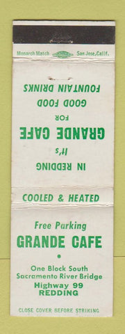 Matchbook Cover - Grande Cafe Redding CA
