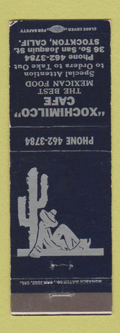 Matchbook Cover - Xochimilco Cafe Mexican Food Stockton CA