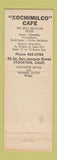 Matchbook Cover - Xochimilco Cafe Mexican Food Stockton CA