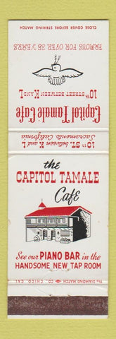 Matchbook Cover - Capitol Tamale Cafe Sacramento CA Mexican Food