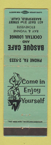 Matchbook Cover - Basque Cafe Bakersfield CA Etcheveste WEAR