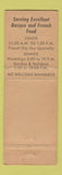 Matchbook Cover - Basque Cafe Bakersfield CA Etcheveste WEAR