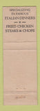 Matchbook Cover - Carl's Sierra Cafe Lone Pine CA WEAR