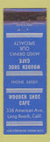 Matchbook Cover - Wooden Shoe Cafe Long Beach CA WORN