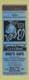 Matchbook Cover - Obie's Cafe San Diego CA