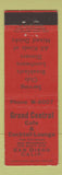 Matchbook Cover - Grand Central Cafe San Diego CA