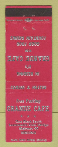 Matchbook Cover - Grande Cafe Redding CA