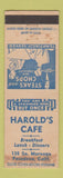 Matchbook Cover - Harold's Cafe Pasadena CA WEAR