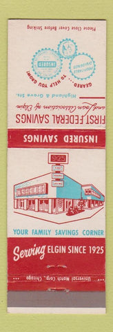 Matchbook Cover - First Federal Savings Elgin IL