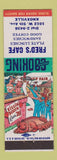 Matchbook Cover - Fred's Cafe Knoxville TN hillbilly