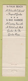 Matchbook Cover - Testa's Hotel Restaurants Bar Harbor ME Palm Beach FL
