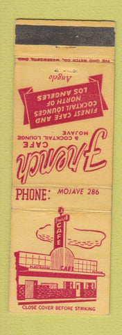 Matchbook Cover - French Cafe Mojave CA WEAR