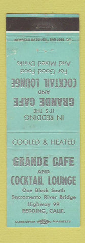 Matchbook Cover - Grande Cafe Redding CA