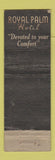 Matchbook Cover - Royal Palm Hotel Miami Beach FL feature WORN