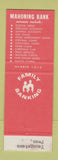 Matchbook Cover - Mahoning Bank PA Youngstown
