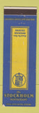 Matchbook Cover - Stockhom Restaurant Swedish New York City WEAR