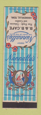 Matchbook Cover - Nunnally's Candy B&B Cafe Cookeville TN