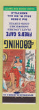 Matchbook Cover - Fred's Cafe Knoxville TN hillbilly