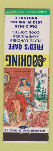 Matchbook Cover - Fred's Cafe Knoxville TN hillbilly