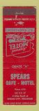 Matchbook Cover - Spears Cafe Motel Spring City TN