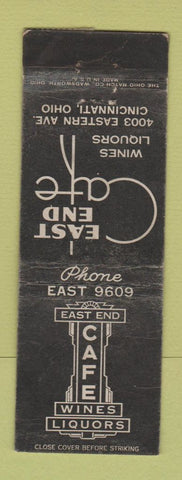 Matchbook Cover - East End Cafe Cincinnati OH WORN