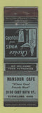 Matchbook Cover - Mansour Cafe Cleveland OH