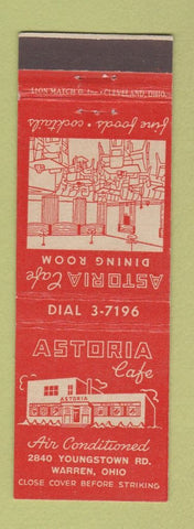 Matchbook Cover - Astoria Cafe Warren OH
