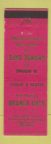 Matchbook Cover - Grande Cafe Redding CA