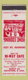 Matchbook Cover - Hi Way Cafe Keystone SD