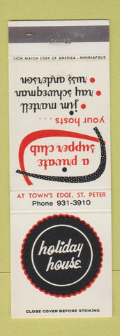 Matchbook Cover - Holiday House St Peter MN