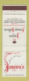 Matchbook Cover - Janssen Hofbrau New York City