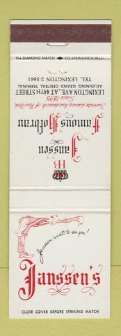 Matchbook Cover - Janssen Hofbrau New York City