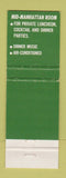 Matchbook Cover - Janssen Hofbrau New York City
