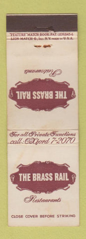 Matchbook Cover - Brass Rail Restaurants New York City feature WEAR