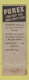 Matchbook Cover - Purex Laundry Soap Bleach WEAR