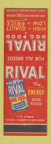Matchbook Cover - Rival Dog Food Dog Tag Offer Chicago IL