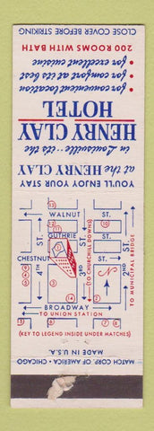 Matchbook Cover - Henry Clay Hotel Louisville KY WORN