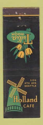 Matchbook Cover - Holland Cafe Seattle WA Tulip Room